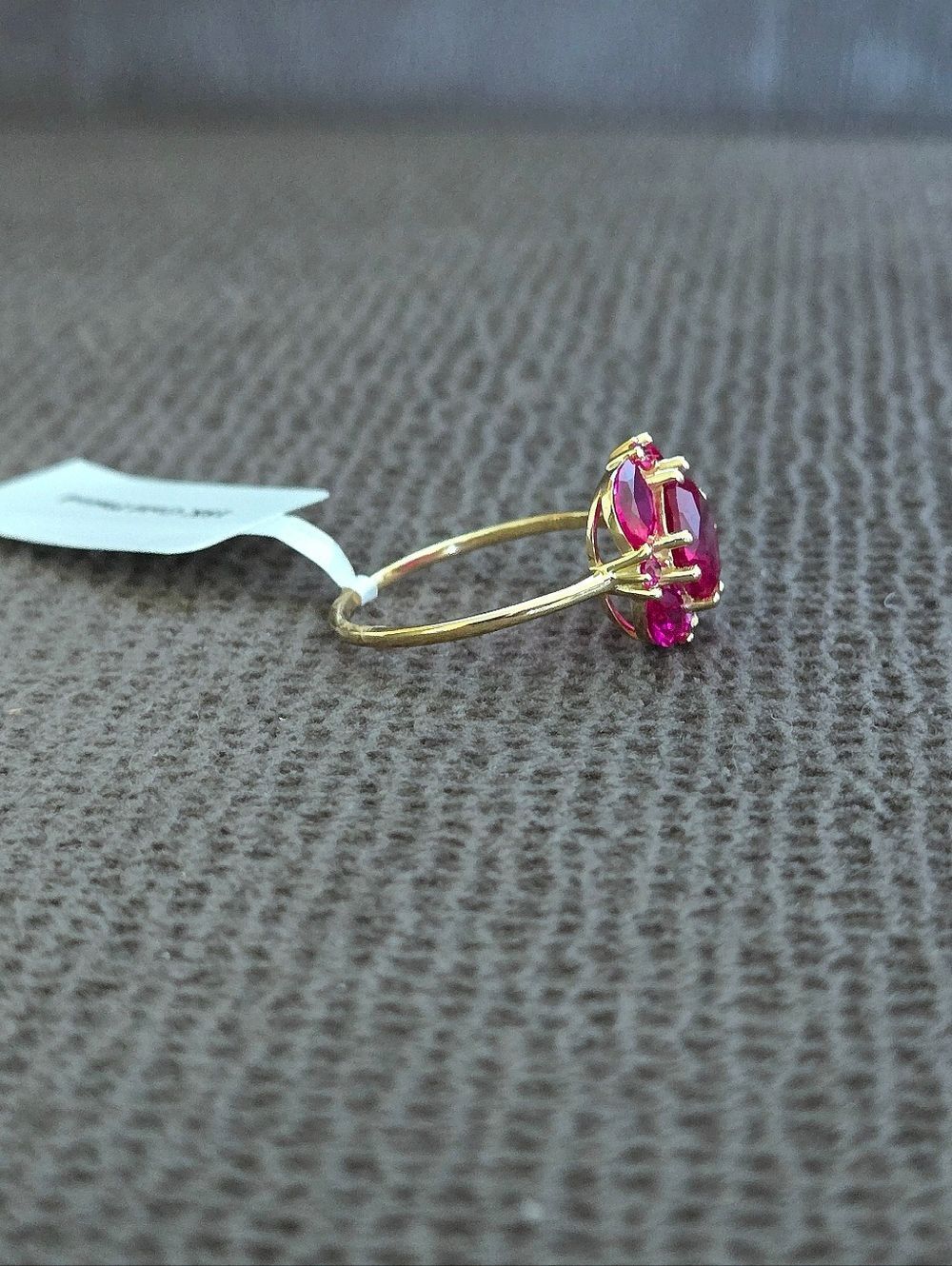 Shivam Lab🧪 Created Pink💕 Ruby Flower🏵 Ring💍 - NWT - Picture 13 of 16